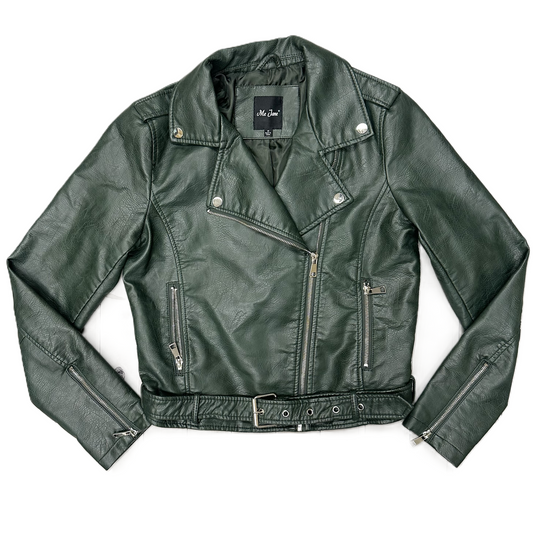 Jacket Moto By Me Jane In Green, Size: M