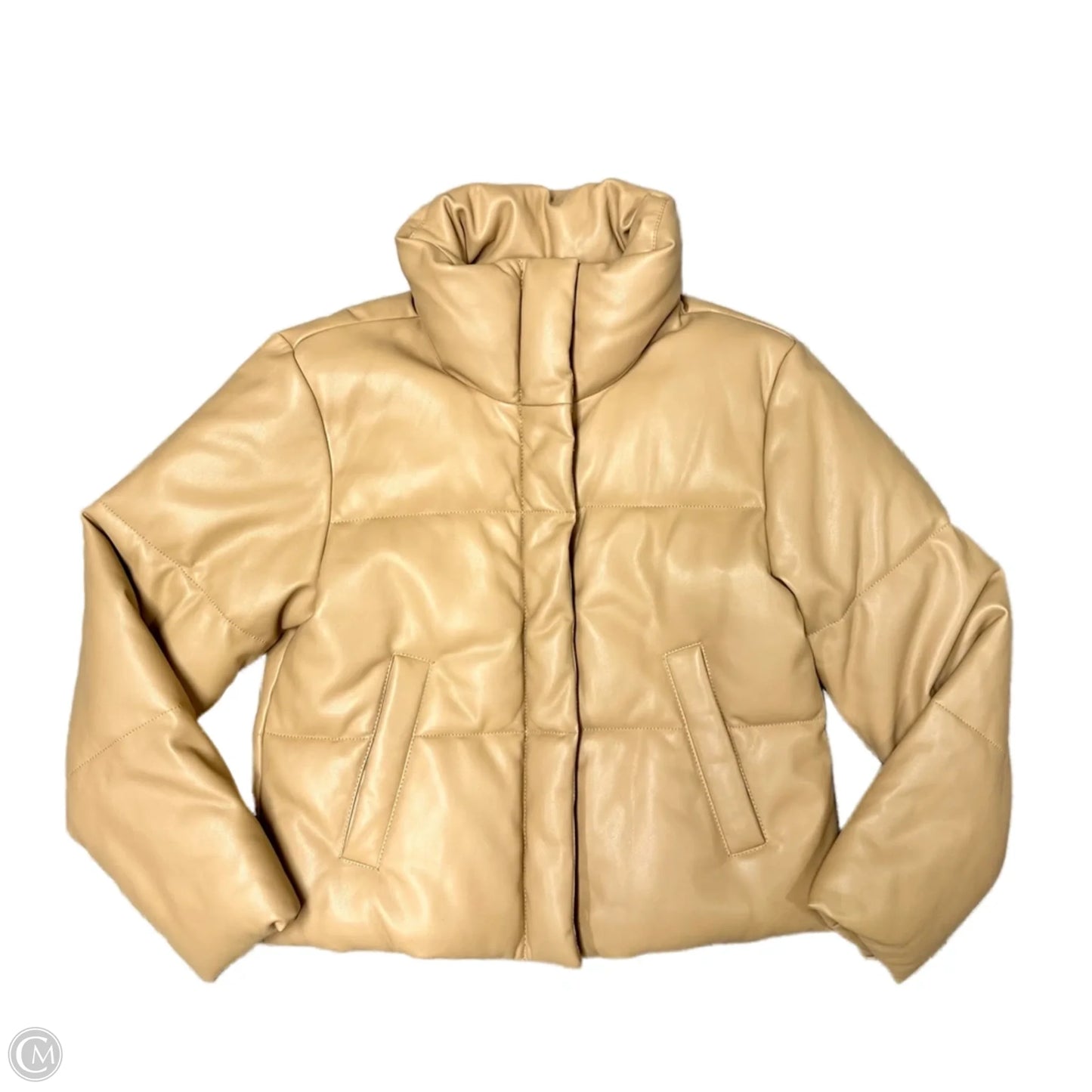 Jacket Puffer & Quilted By Abercrombie And Fitch In Tan, Size: S