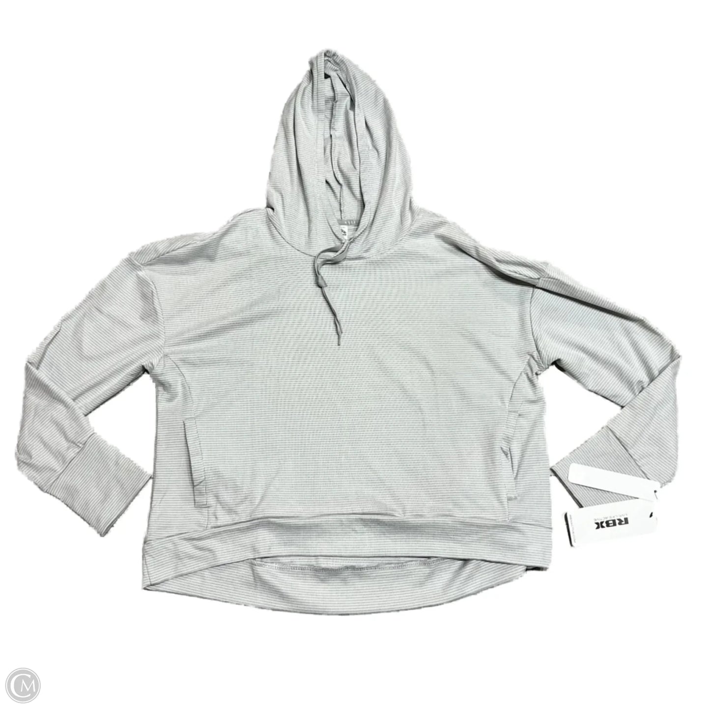 Athletic Sweatshirt Hoodie By Rbx In Grey, Size: L