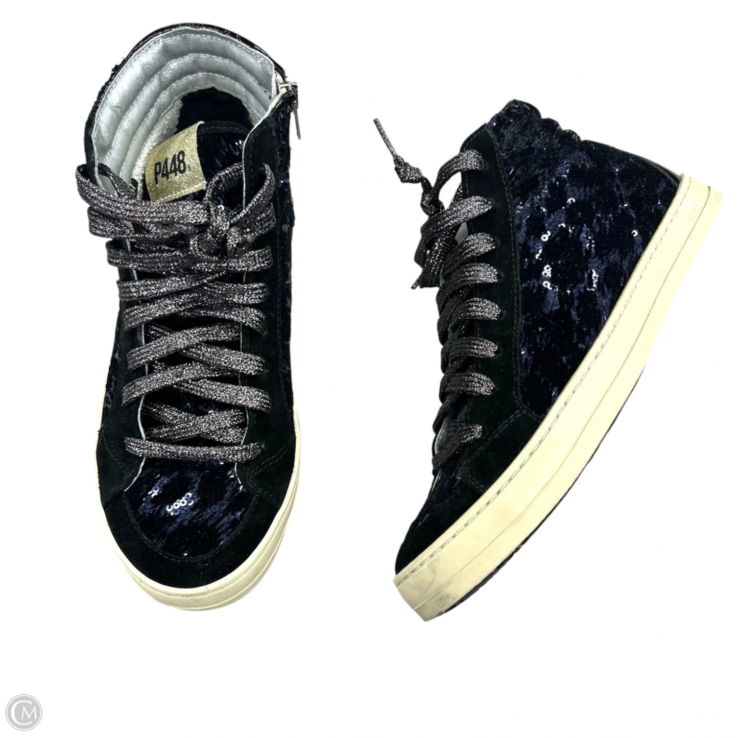 Shoes Sneakers By P448 In Black & Purple, Size: 6.5