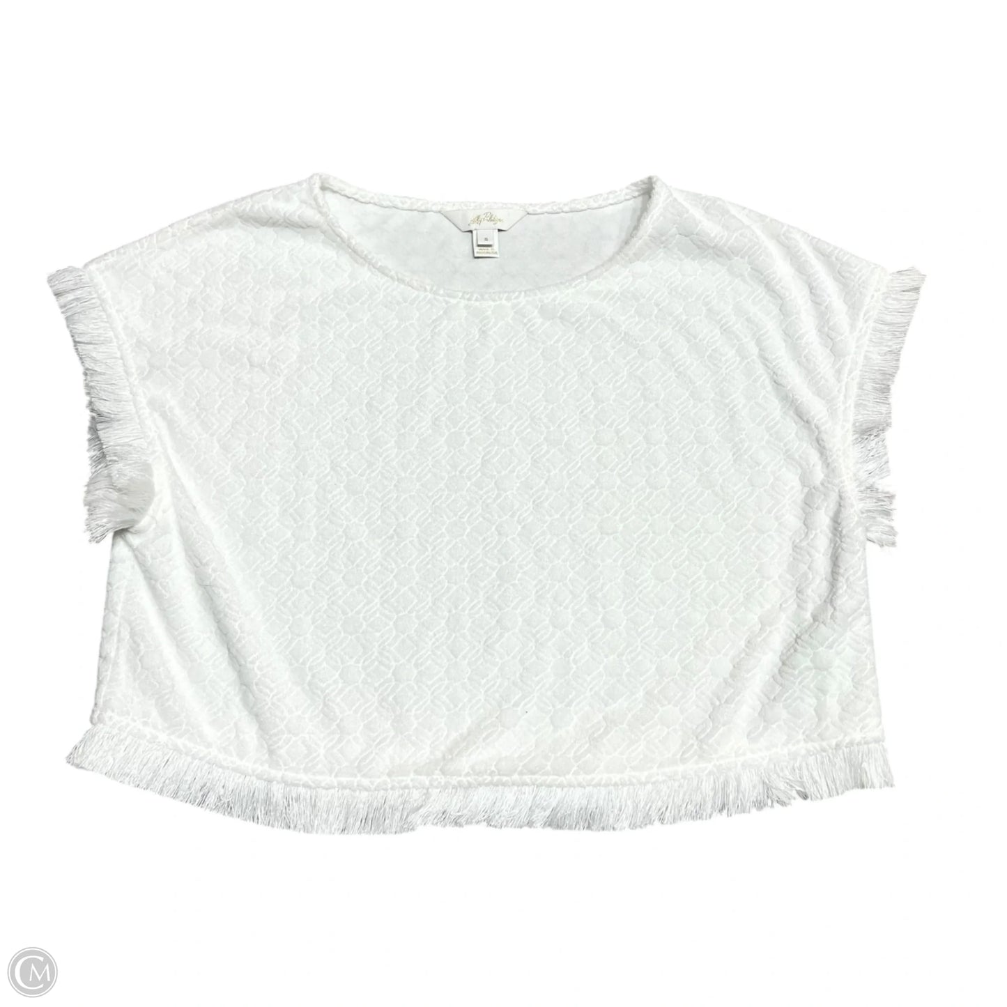 Top Short Sleeve Designer By Lilly Pulitzer In White, Size: S