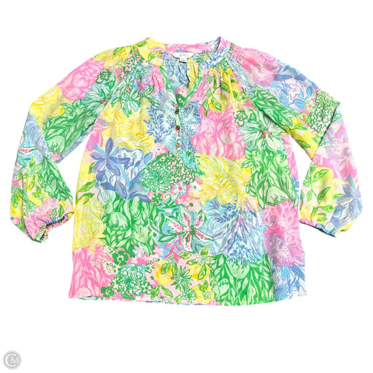Top Long Sleeve Designer By Lilly Pulitzer In Multi-colored, Size: M