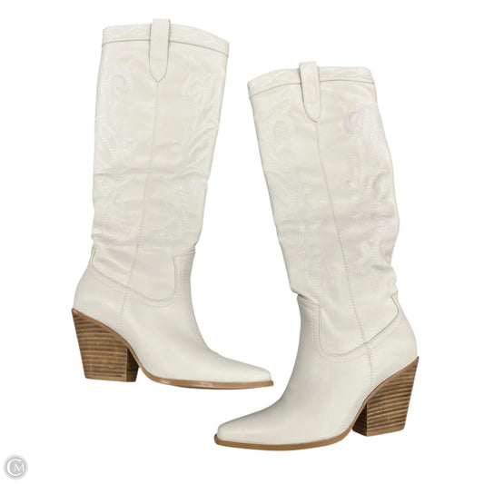 Boots Western By Billini In Cream, Size: 8