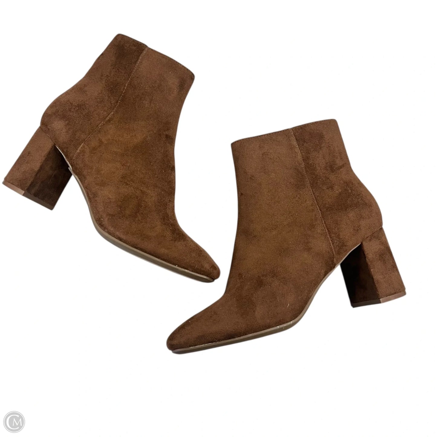 Boots Ankle Heels By Rouge In Brown, Size: 10