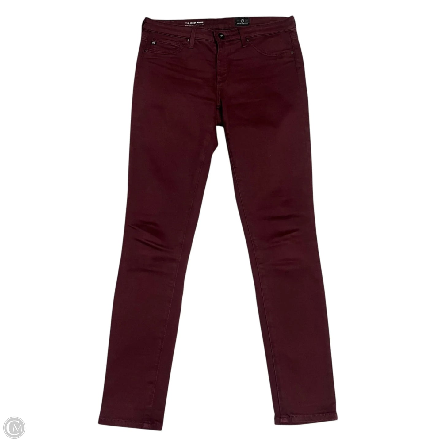 Jeans Skinny By Adriano Goldschmied In Maroon, Size: 2