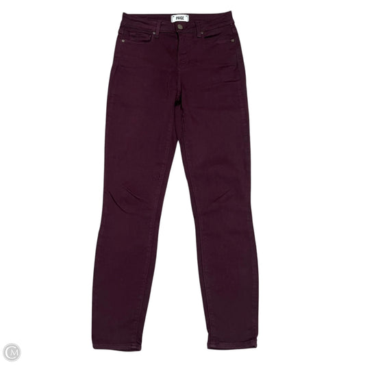Jeans Skinny By Paige In Purple, Size: 2
