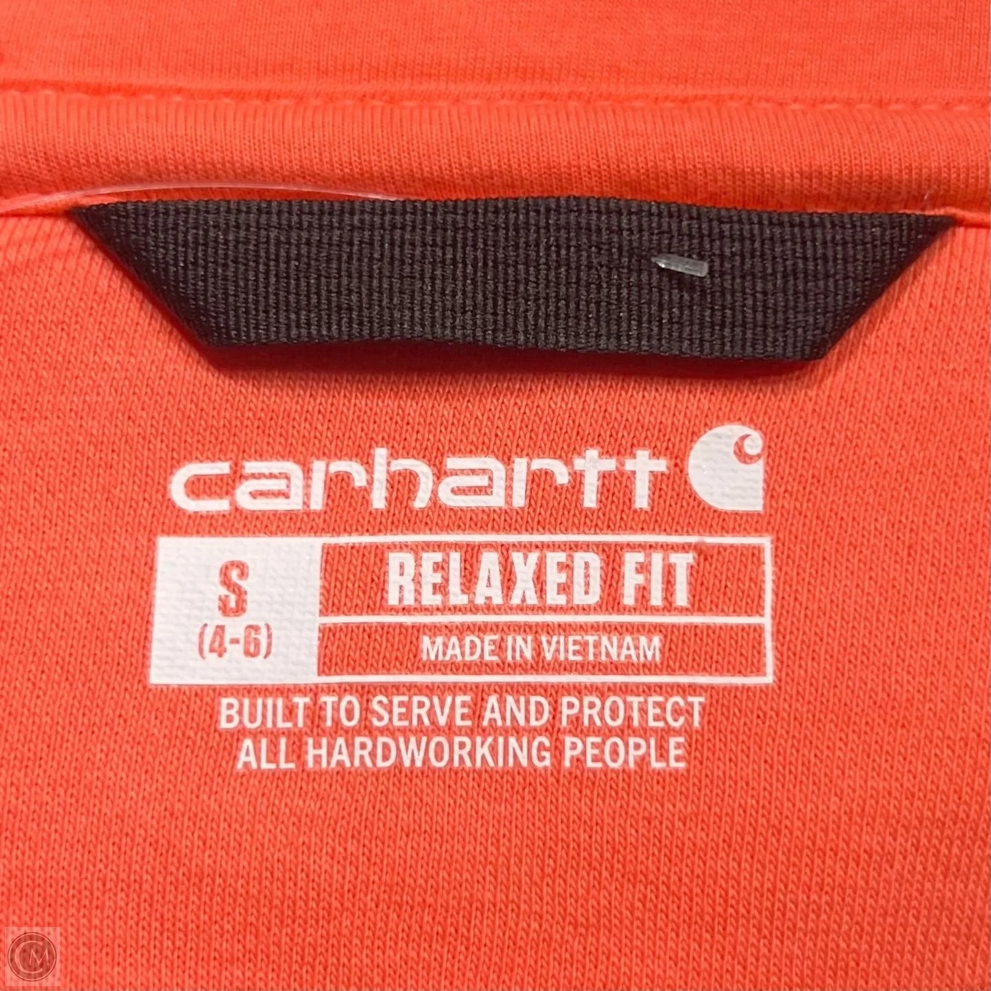 Sweatshirt Hoodie By Carhartt In Orange, Size: S
