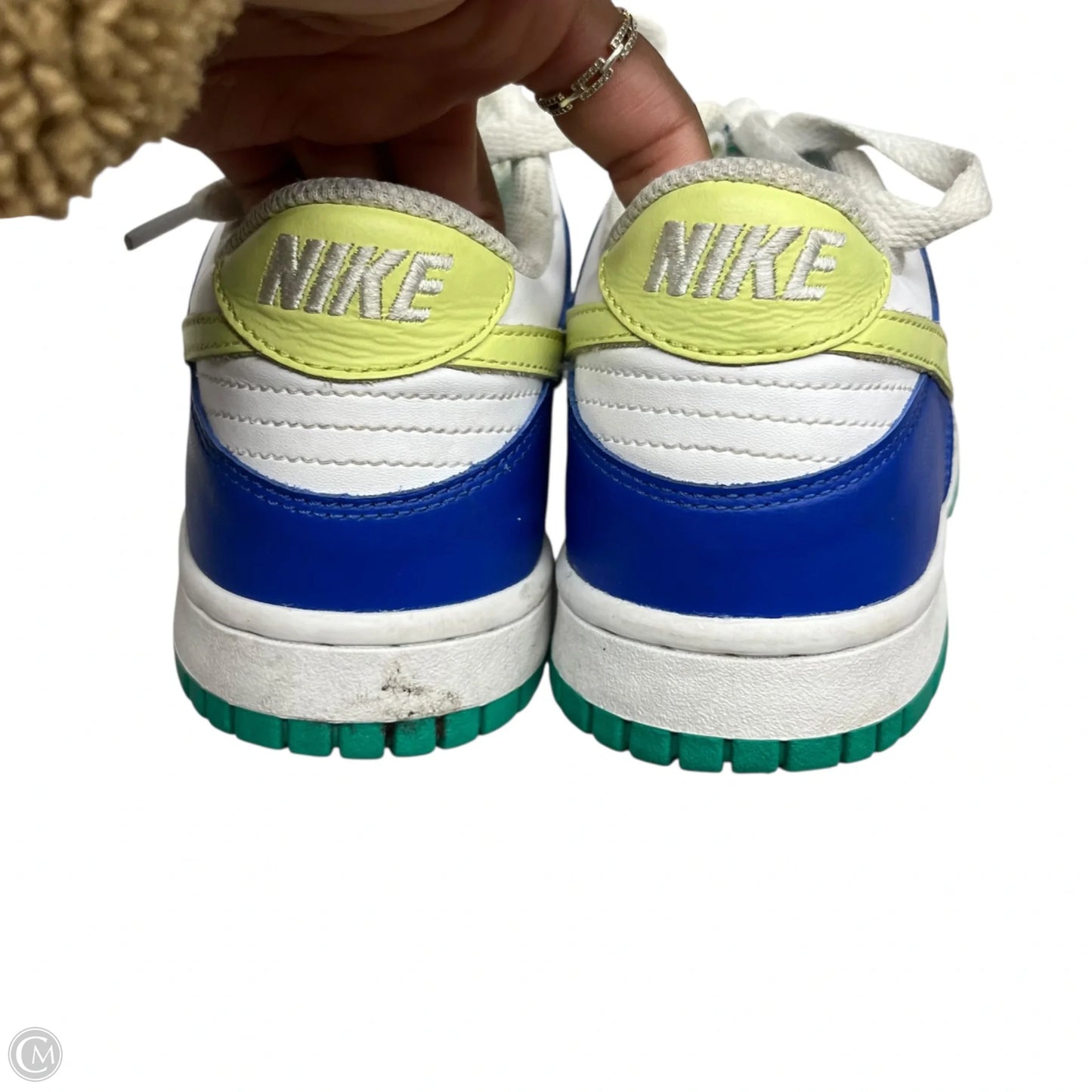 Shoes Sneakers By Nike In Blue & Green, Size: 8.5