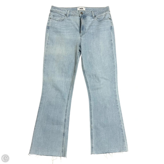 Jeans Flared By Paige In Blue, Size: 10