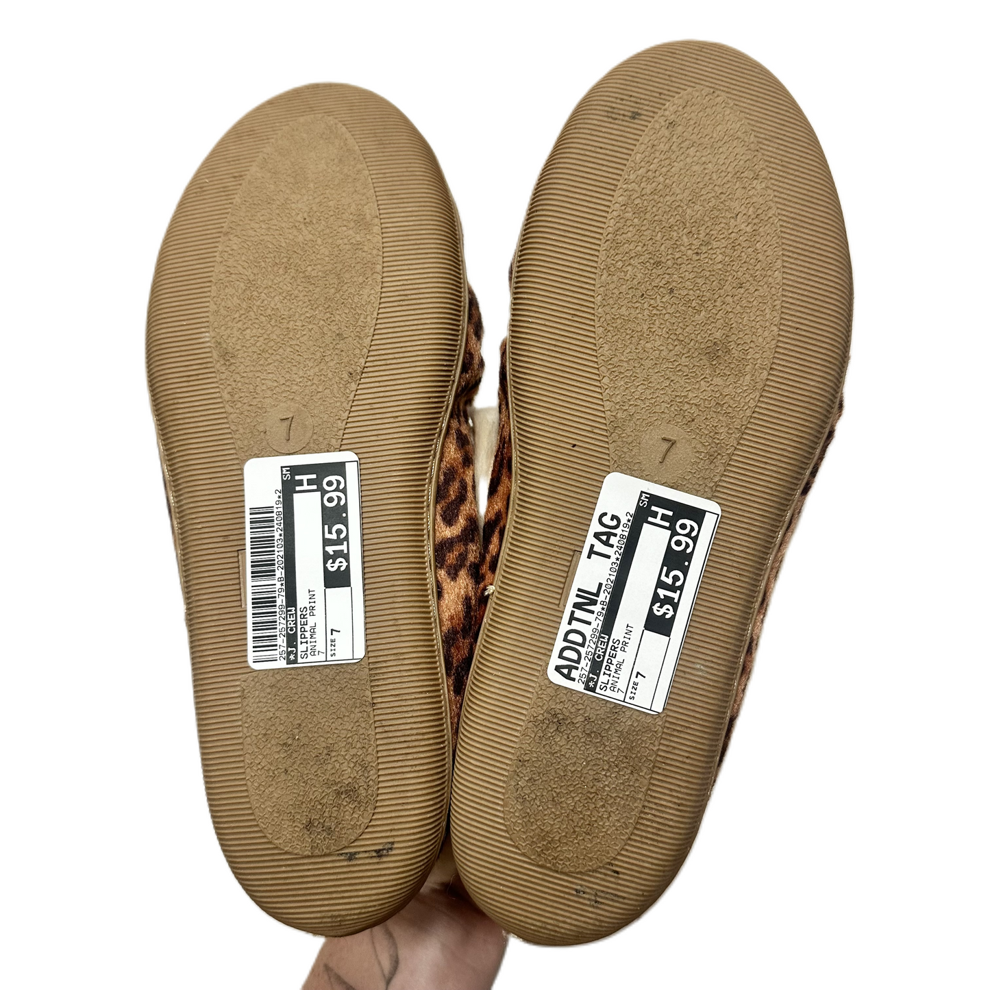 Slippers By J. Crew In Animal Print, Size: 7