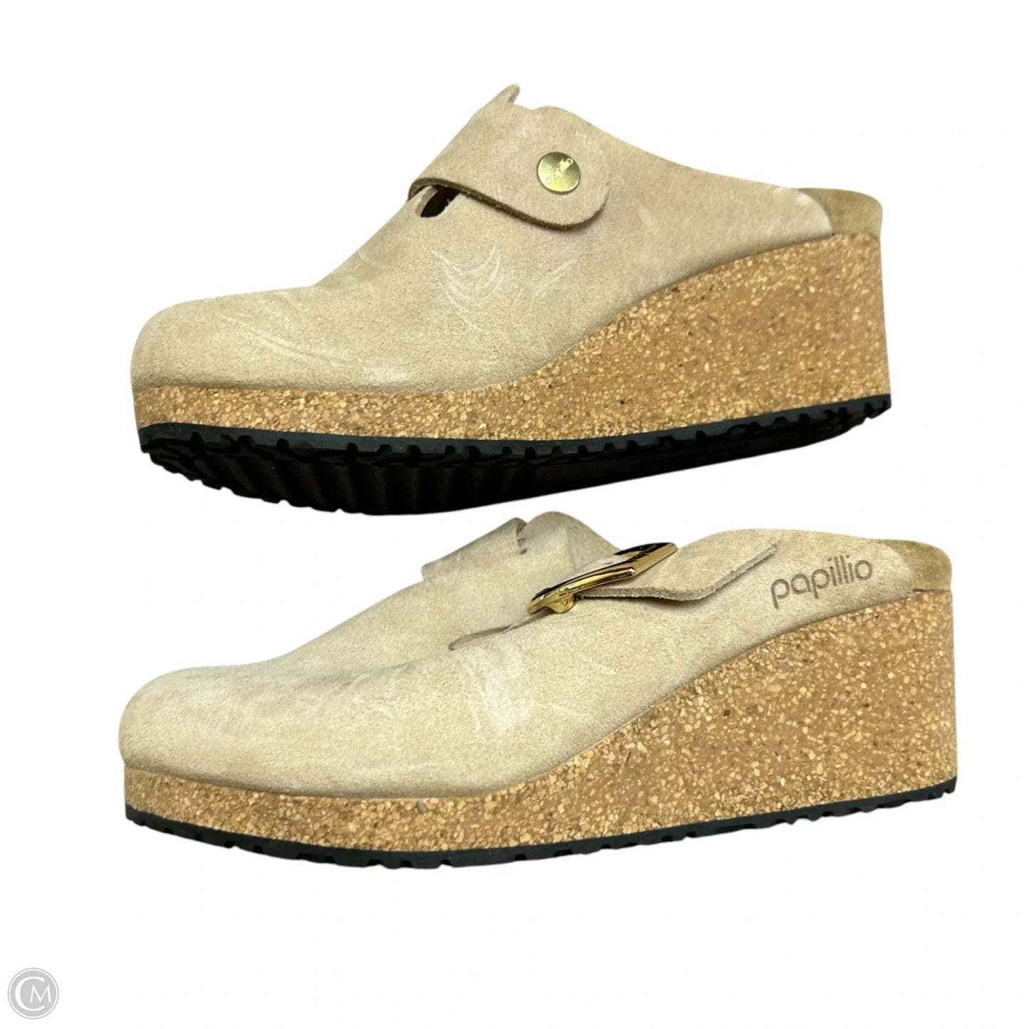Shoes Heels Wedge By Papillion In Cream, Size: 6