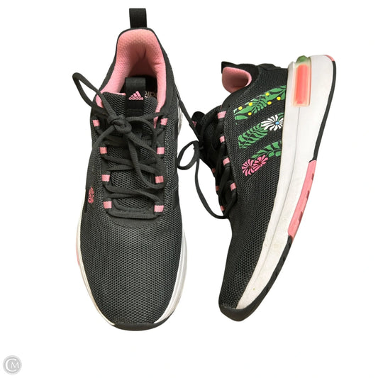 Shoes Athletic By Adidas In Grey & Pink, Size: 10