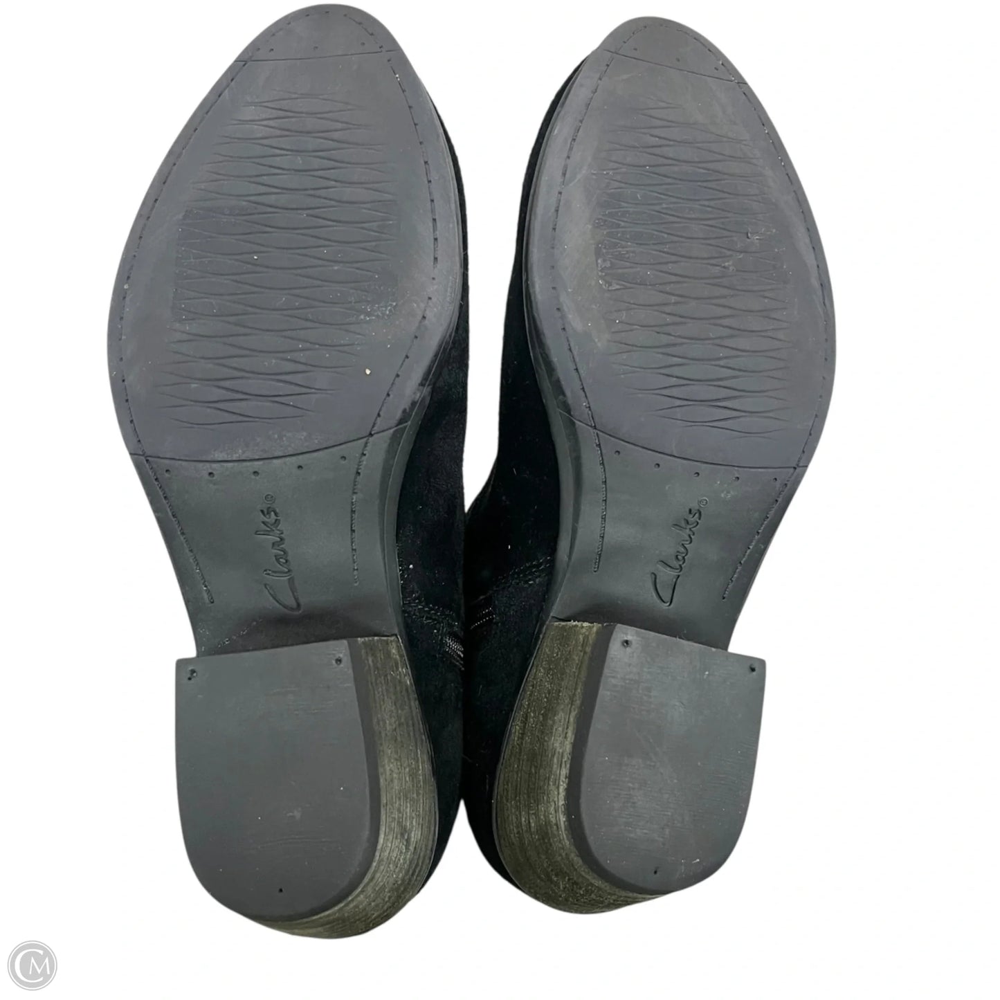 Boots Ankle Heels By Clarks In Brown, Size: 7.5