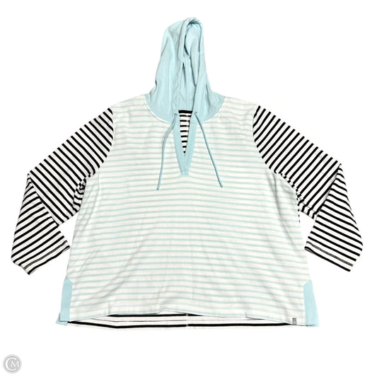 Sweatshirt Hoodie By Talbots In Striped Pattern, Size: 3x