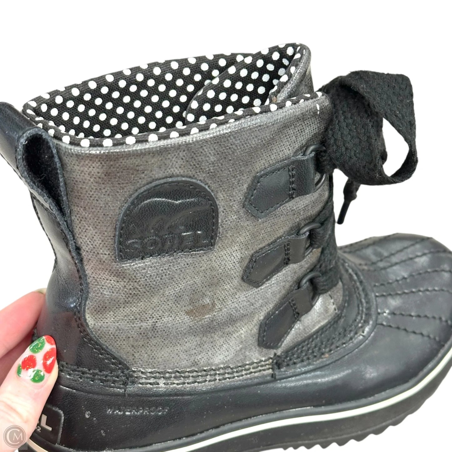 Boots Rain By Sorel In Black & Grey, Size: 5