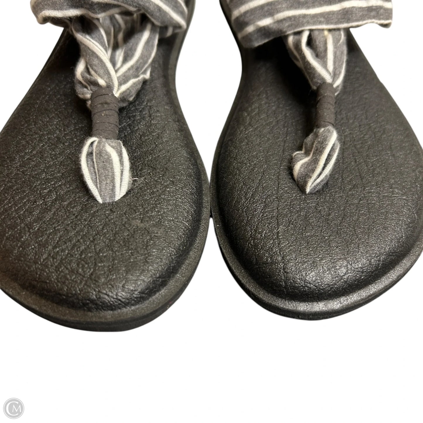 Sandals Flats By Sanuk In Grey & White, Size: 5