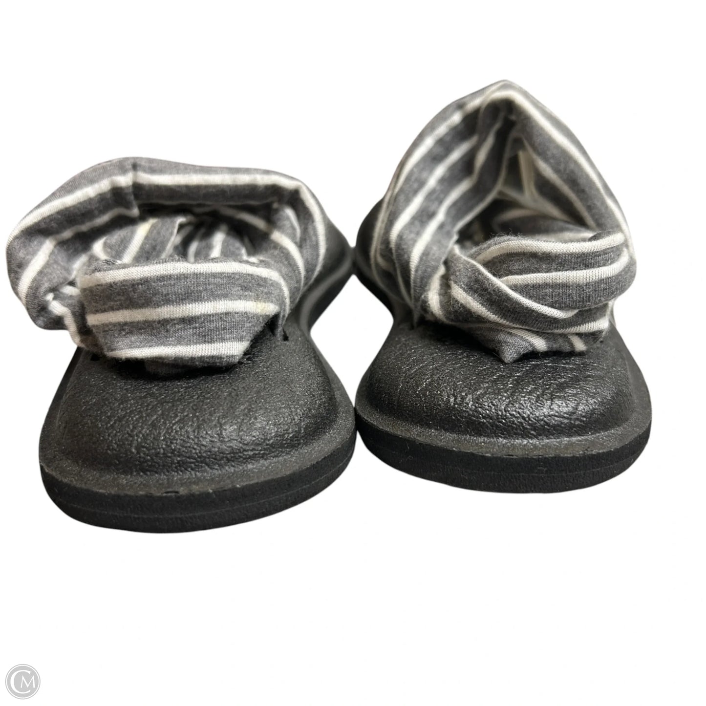 Sandals Flats By Sanuk In Grey & White, Size: 5