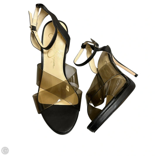 Sandals Heels Stiletto By Jessica Simpson In Black, Size: 6