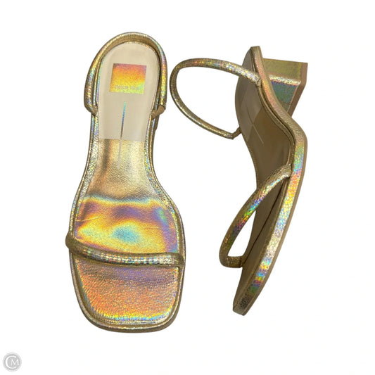 Sandals Heels Block By Dolce Vita In Gold, Size: 8.5