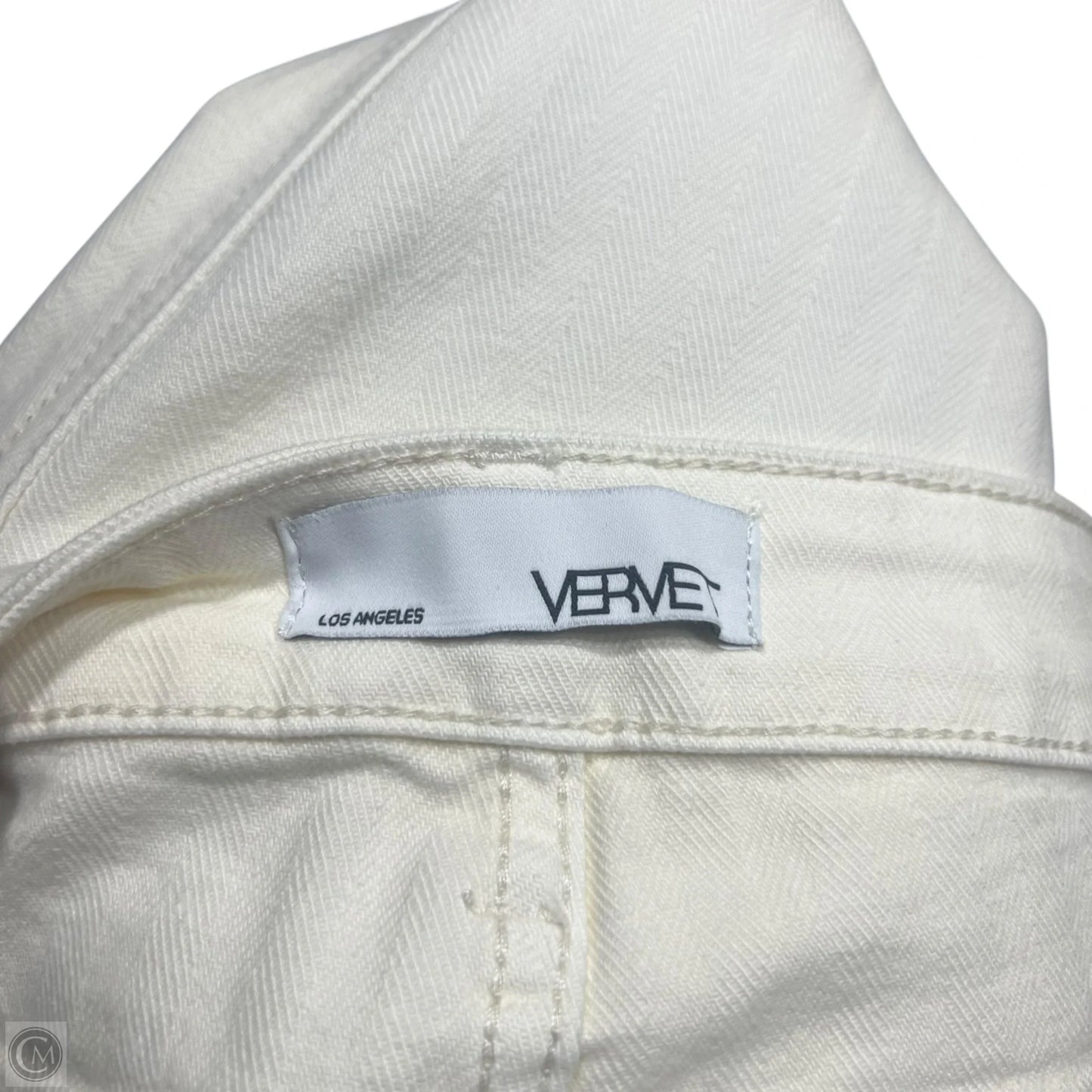 Jeans Straight By Vervet In Cream Denim, Size: 10