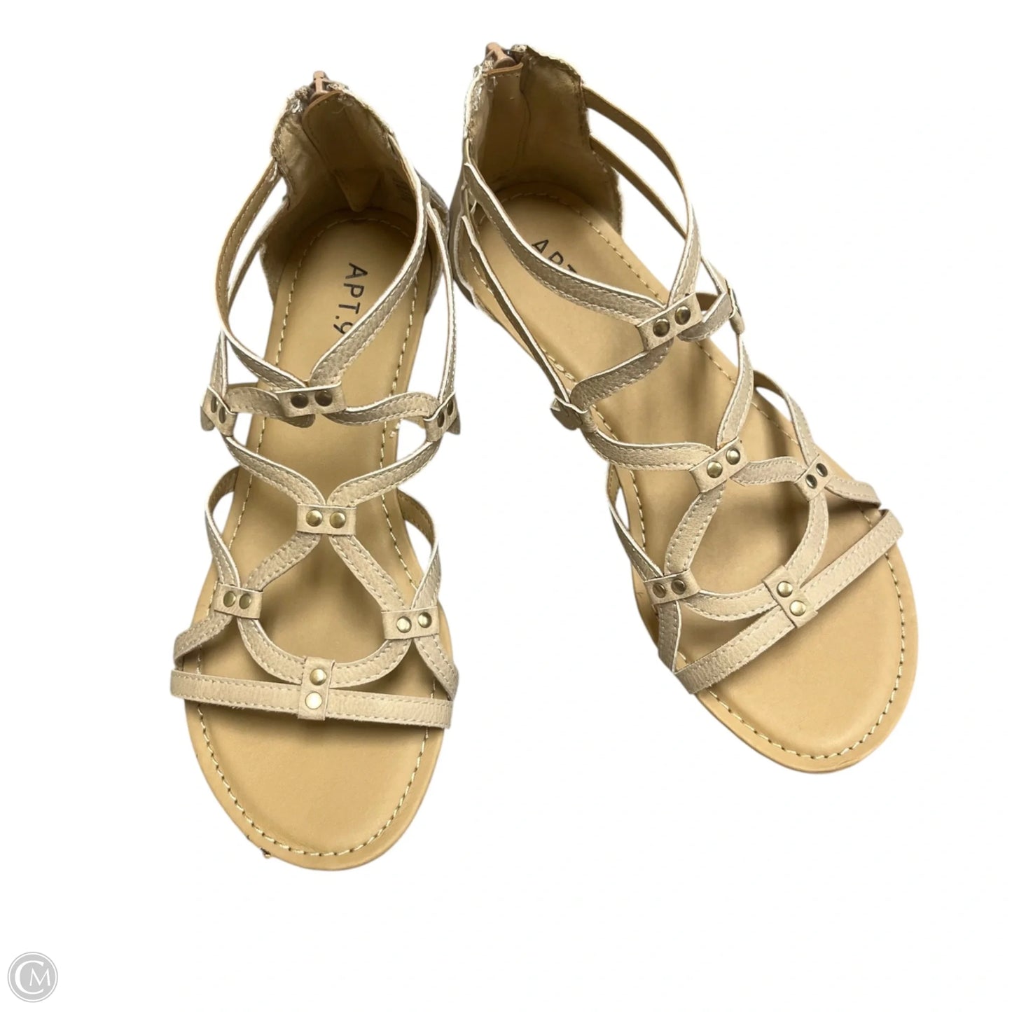 Sandals Flats By Apt 9 In Cream, Size: 8