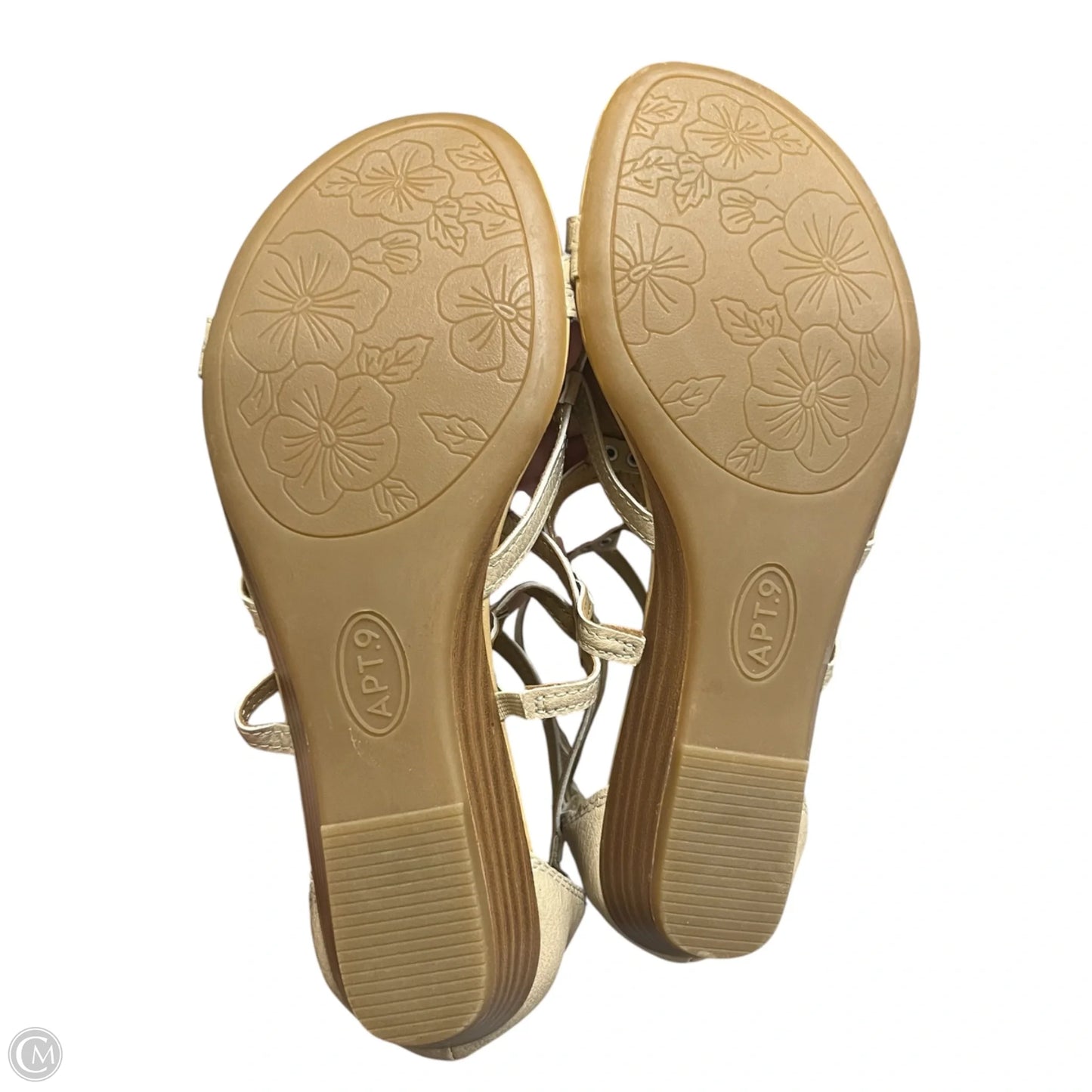 Sandals Flats By Apt 9 In Cream, Size: 8