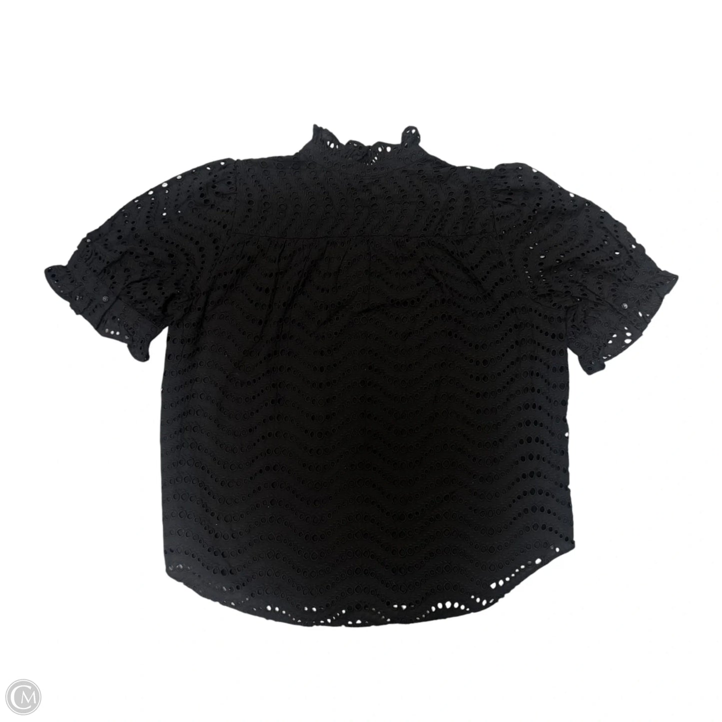 Top Short Sleeve By Ann Taylor In Black, Size: Xl