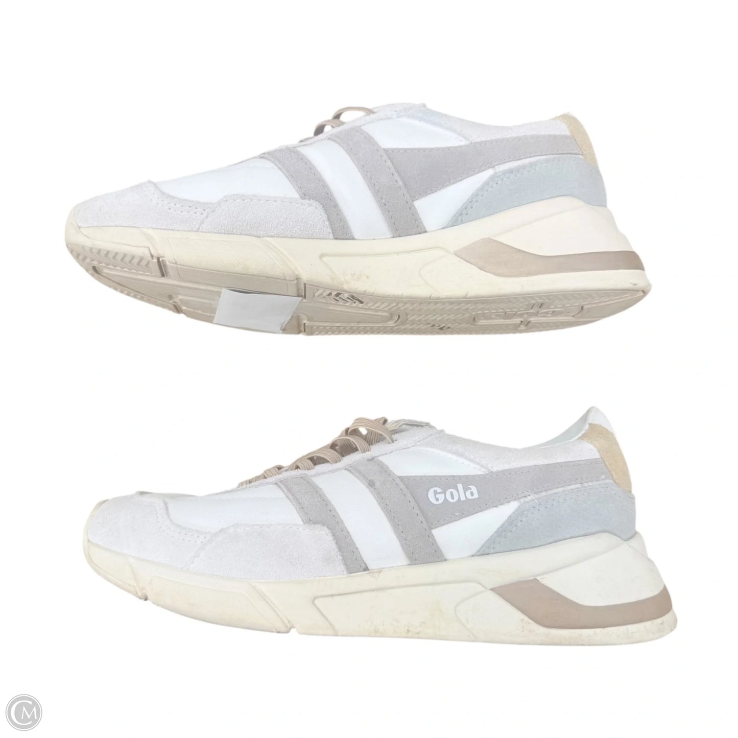 Shoes Sneakers By Gola In Grey & White, Size: 7