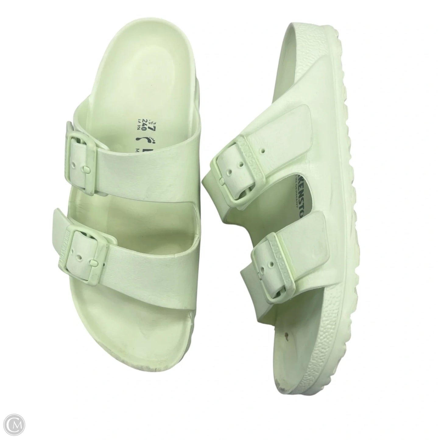 Sandals Flats By Birkenstock In Green, Size: 6