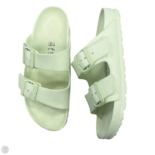 Sandals Flats By Birkenstock In Green, Size: 6
