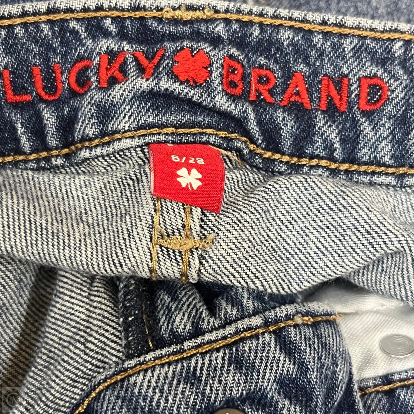 Jeans Straight By Lucky Brand In Blue Denim, Size: 6