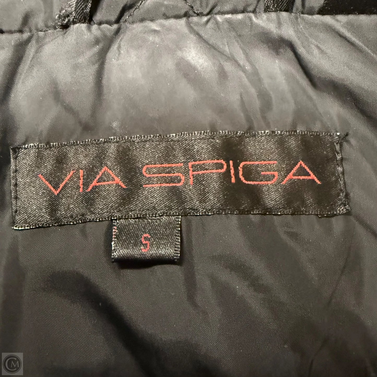 Jacket Puffer & Quilted By Via Spiga In Black, Size: S