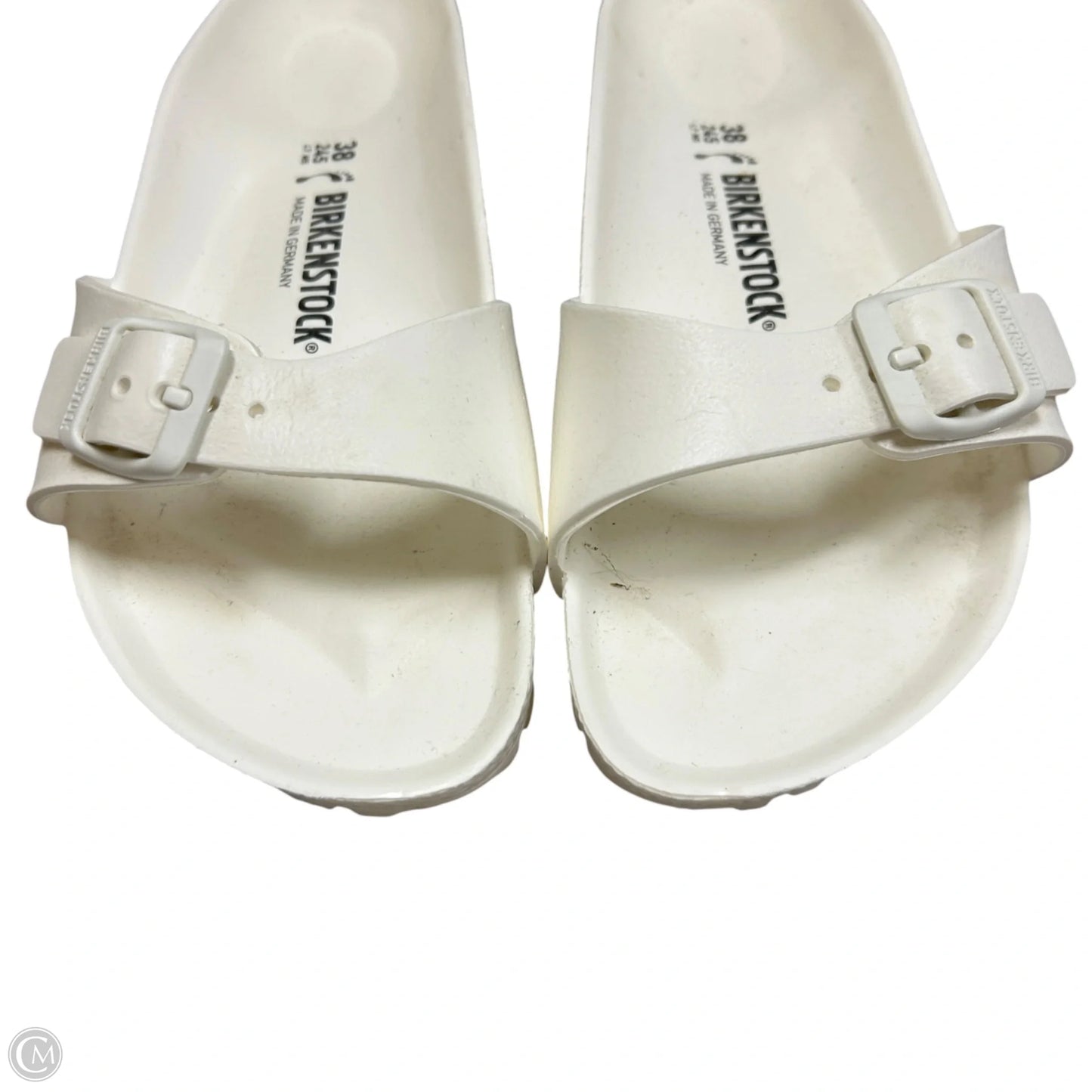 Sandals Flats By Birkenstock In White, Size: 7