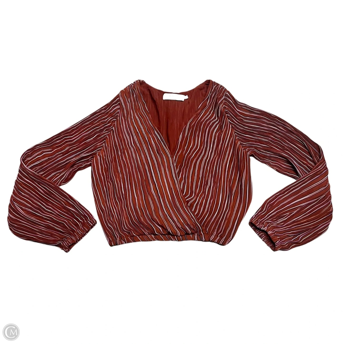 Top Long Sleeve By Astr The Label In Maroon, Size: L