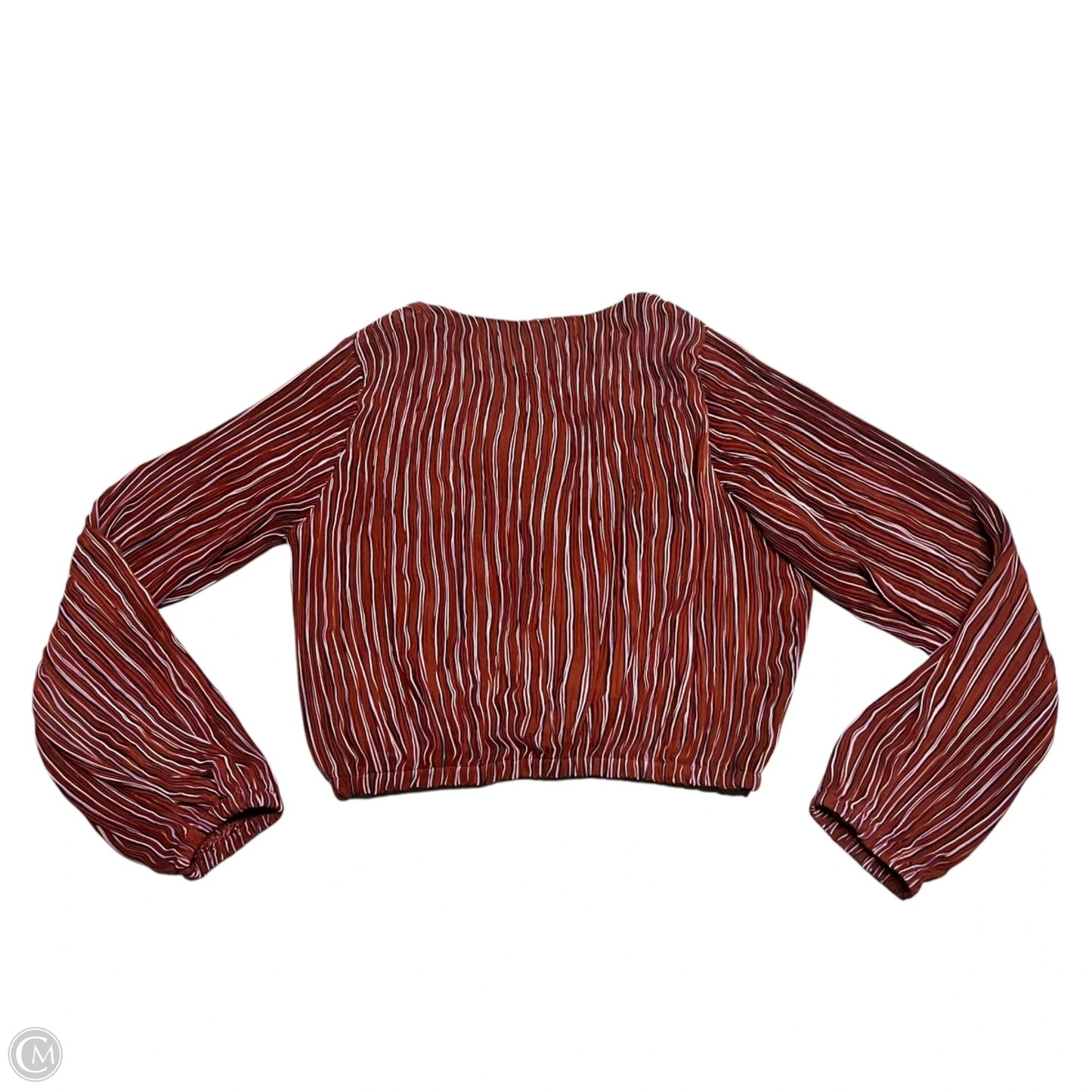 Top Long Sleeve By Astr The Label In Maroon, Size: L