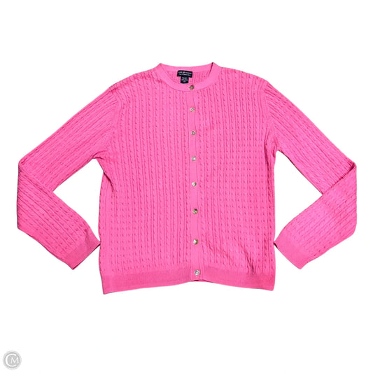 Sweater Cardigan By Cape Madras In Pink, Size: S