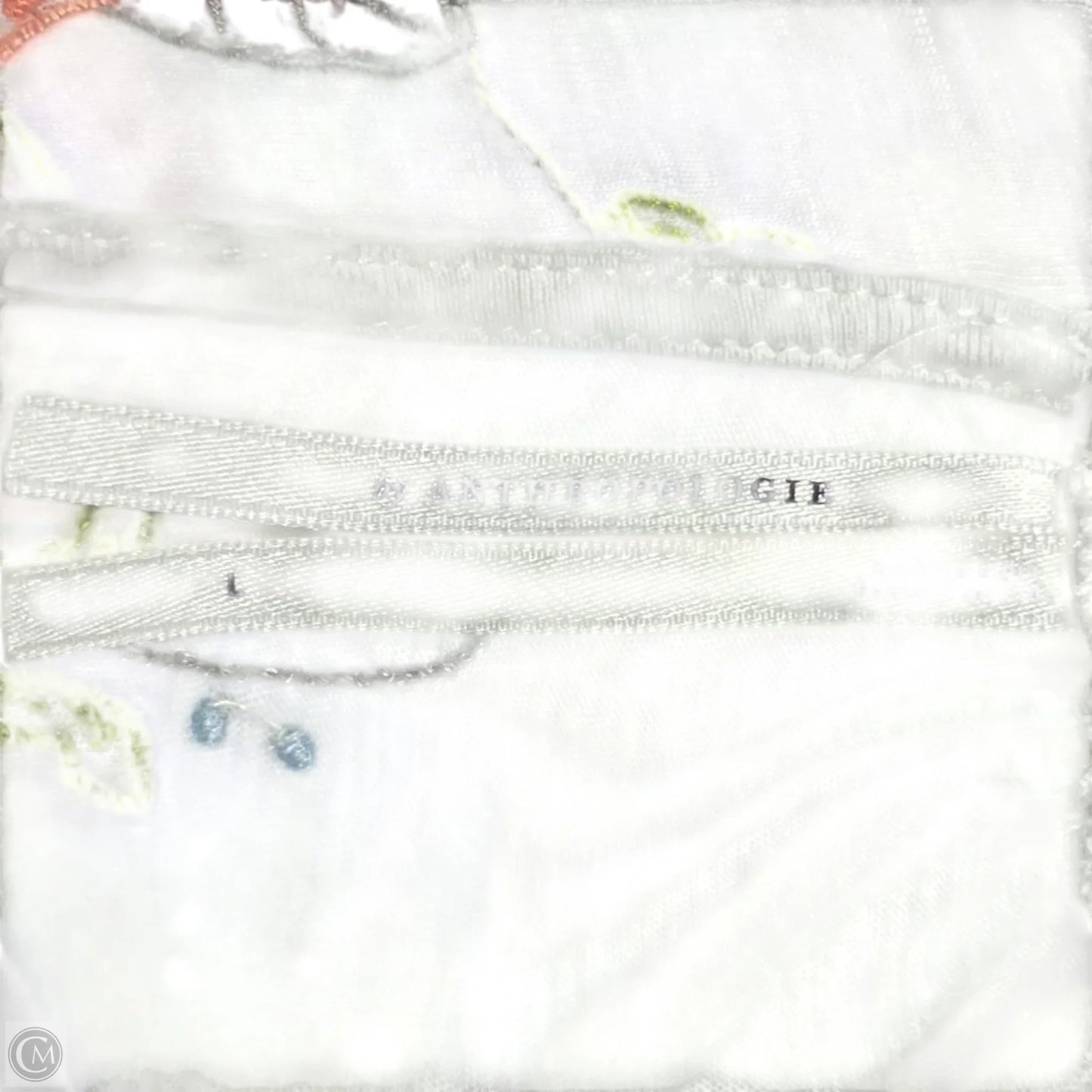 Top Sleeveless By Anthropologie In Green & White, Size: L