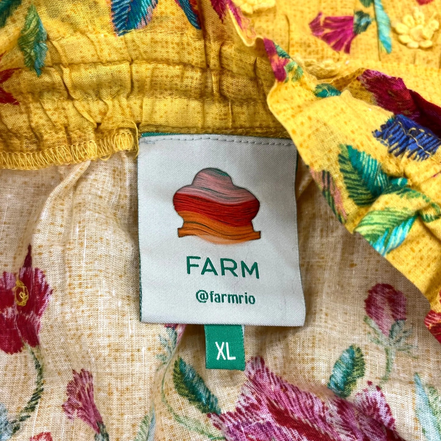 Skirt Mini & Short By Farm Rio In Yellow, Size: Xl