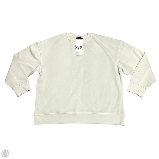 Sweatshirt Crewneck By Zara In Grey, Size: L