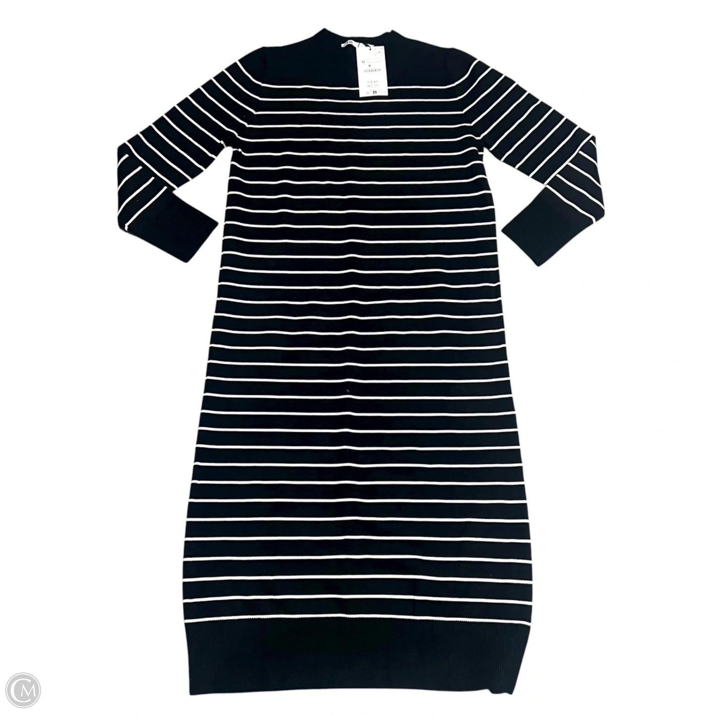 Dress Sweater By Zara In Black & White, Size: M