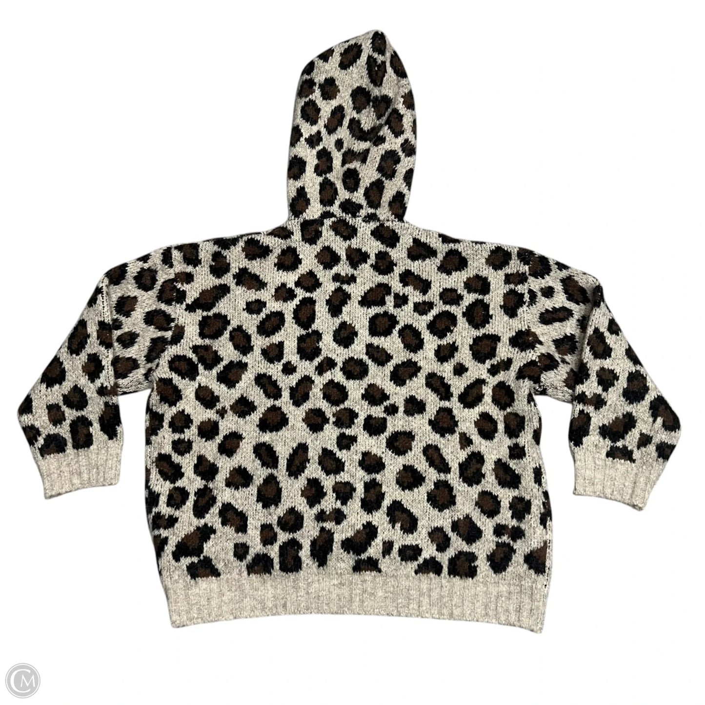 Sweatshirt Hoodie By Zara In Leopard Print, Size: L