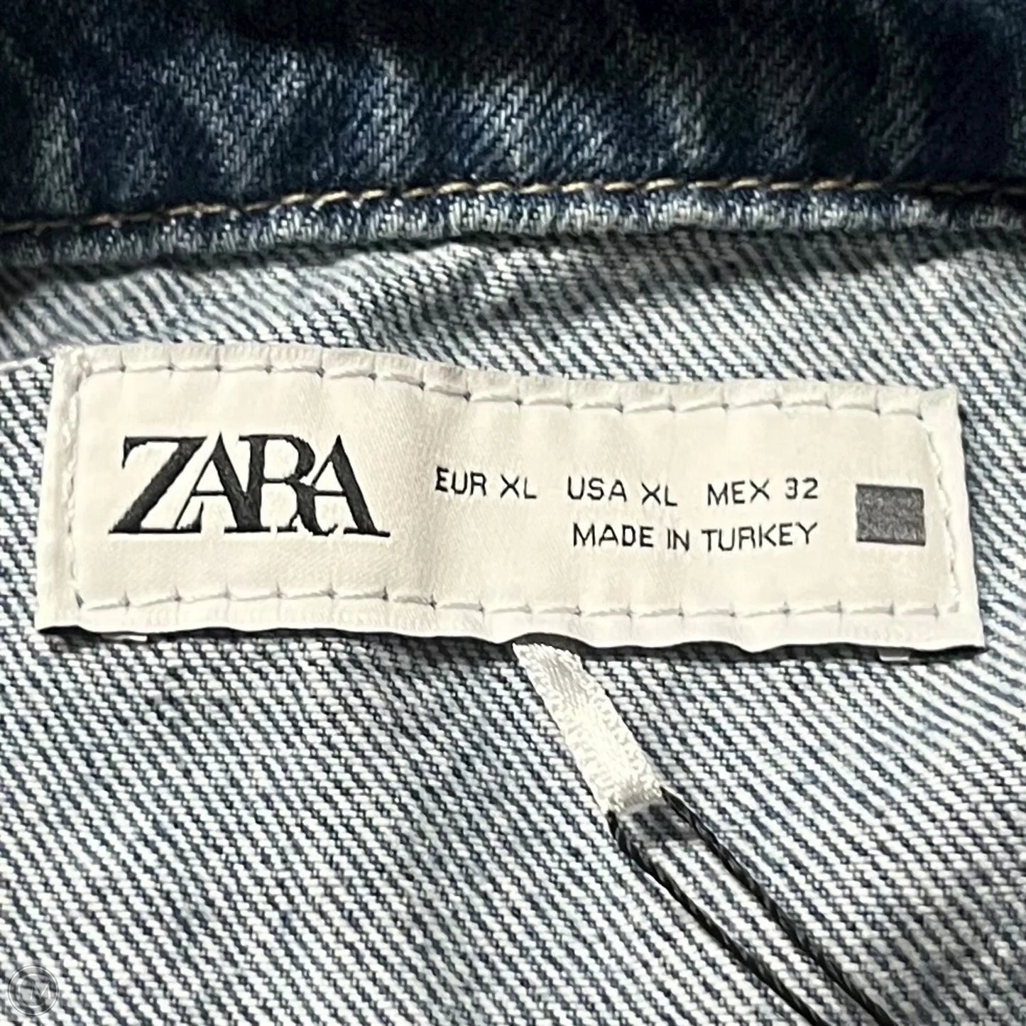 Jacket Shirt By Zara In Blue Denim, Size: Xl