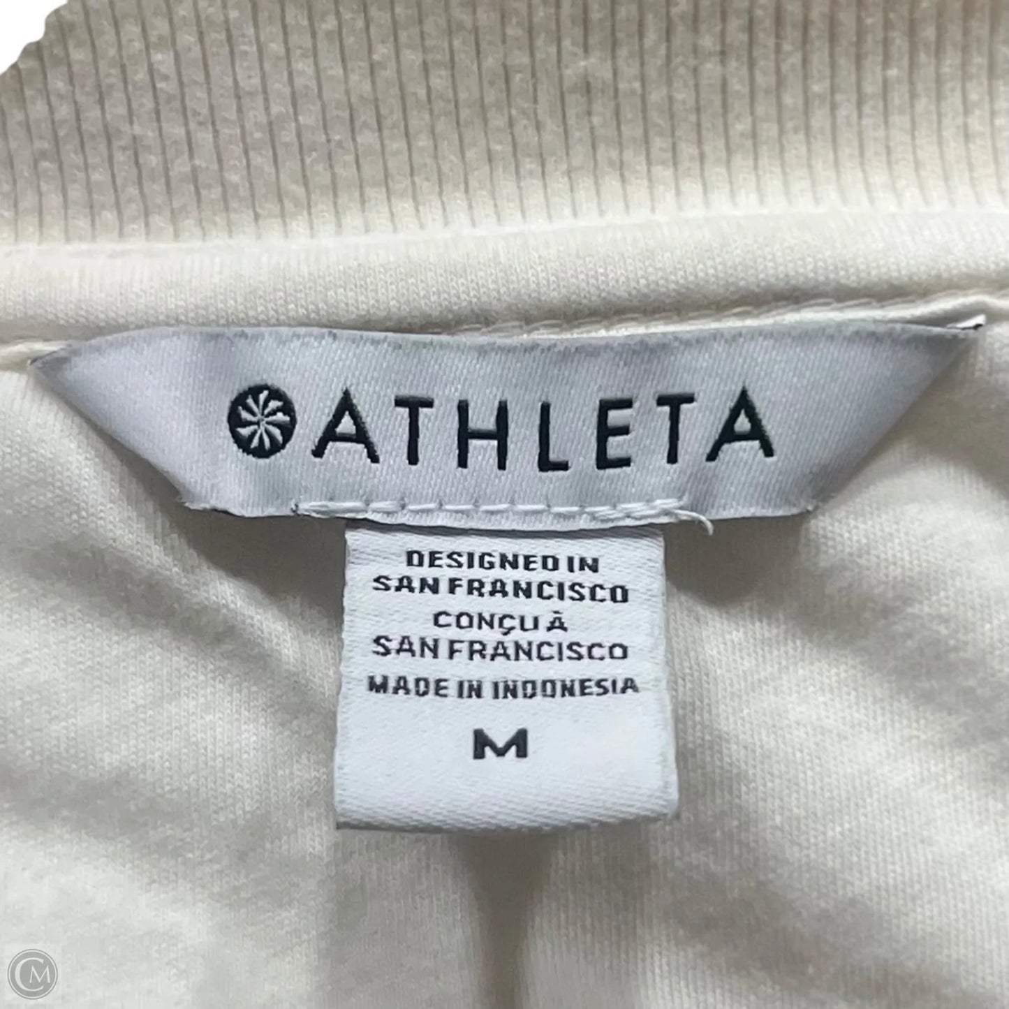 Sweatshirt Crewneck By Athleta In Cream, Size: M