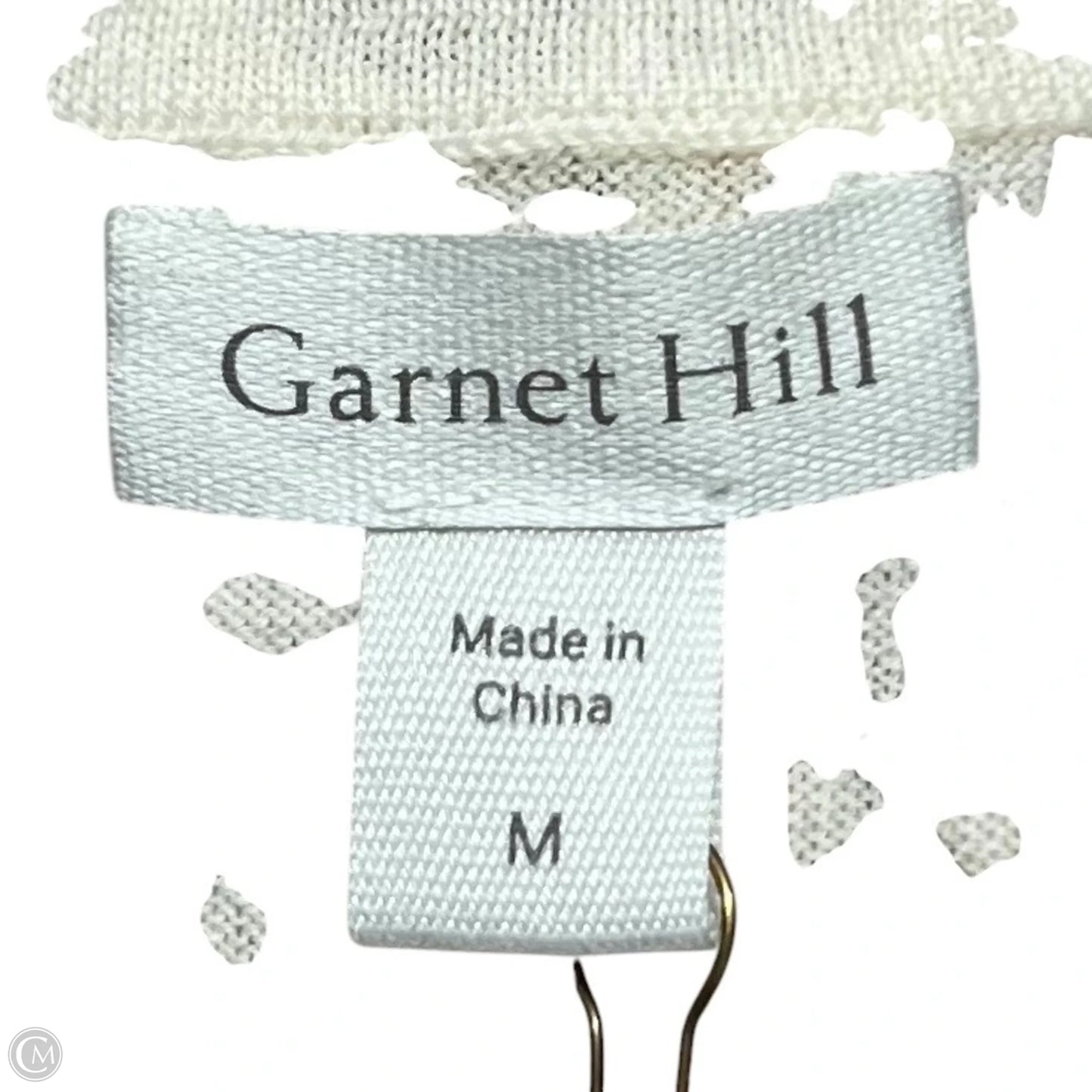 Cardigan By Garnet Hill In Cream & Red, Size: M