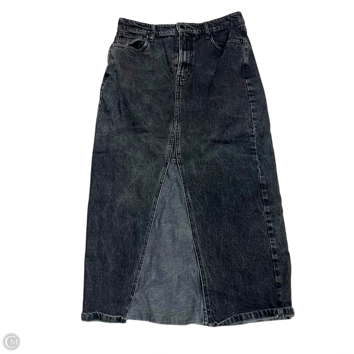 Skirt Maxi By Social Tourist In Black Denim, Size: L