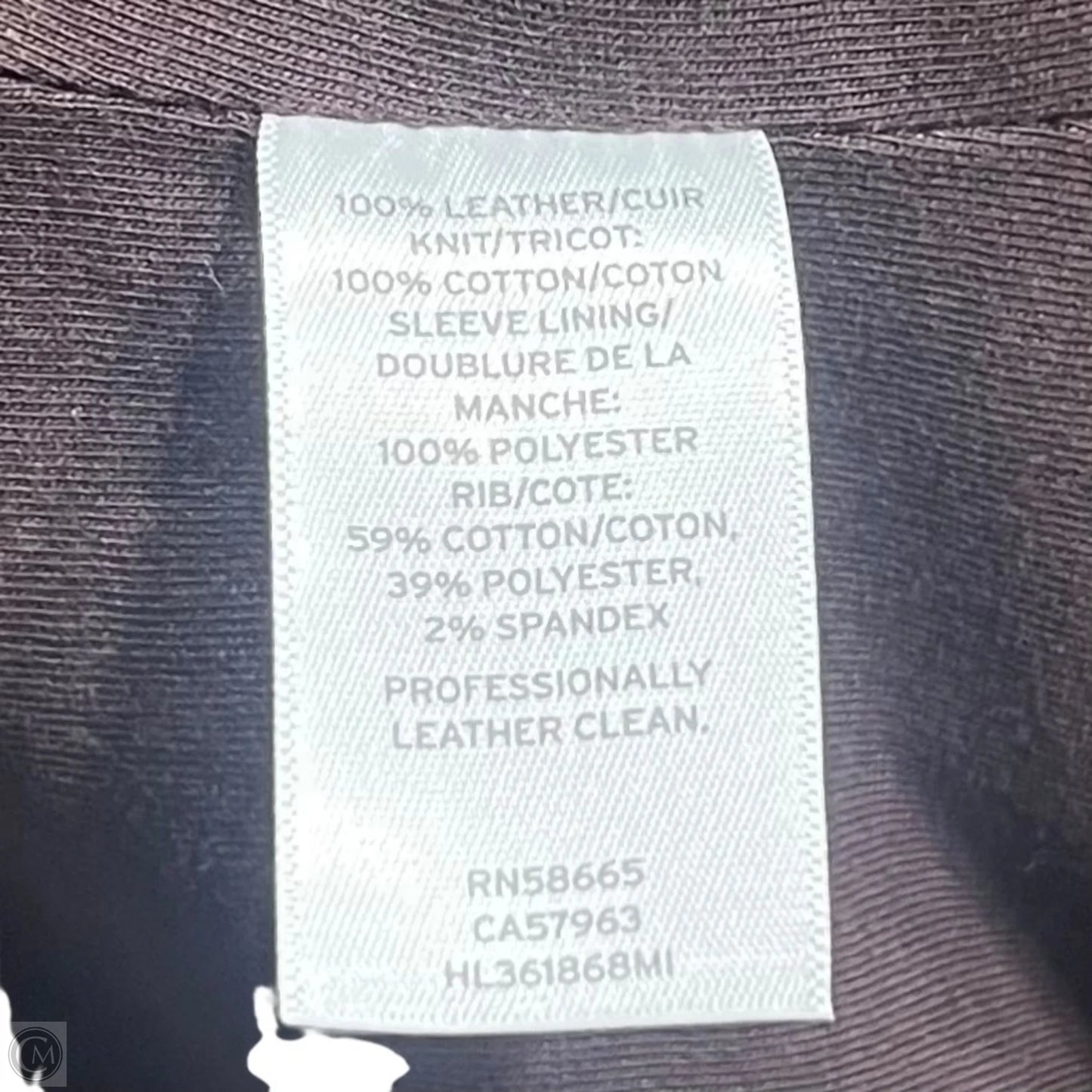 Jacket Leather By Hinge In Brown, Size: S