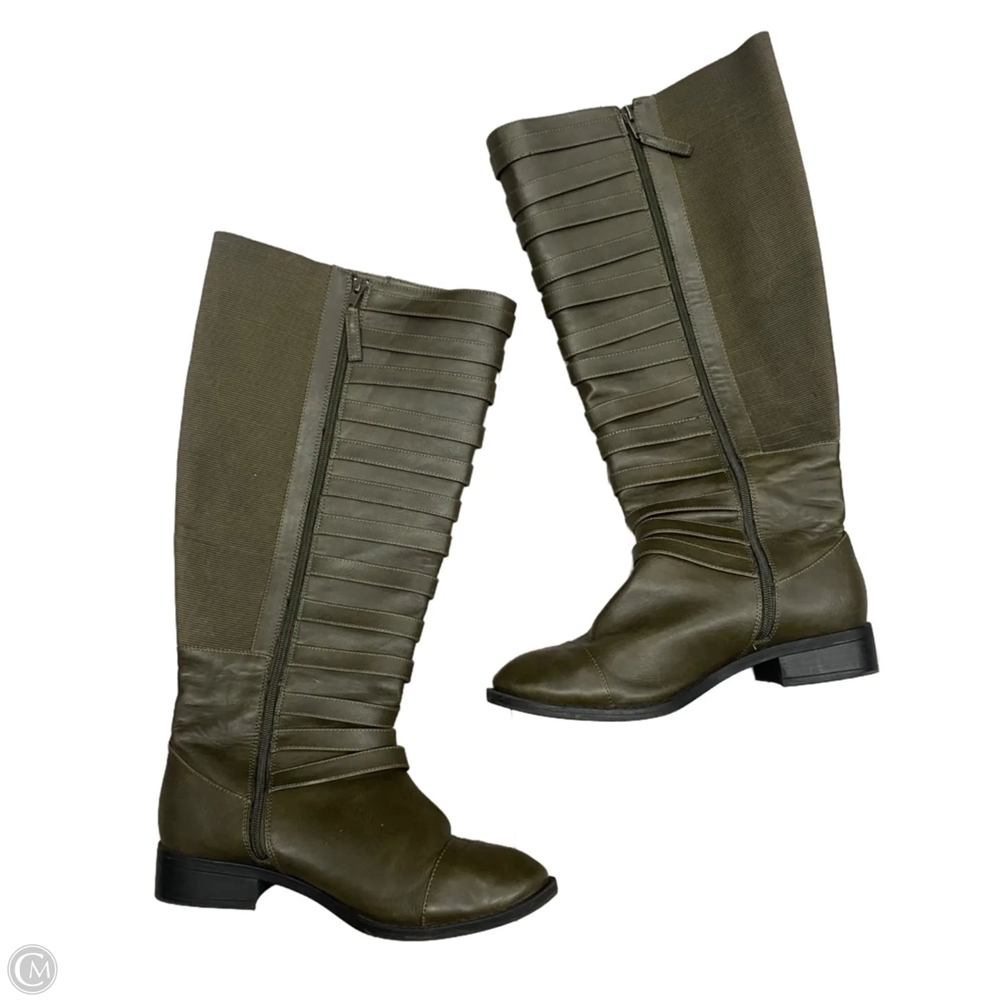 Boots Knee Heels By Torrid In Green, Size: 10