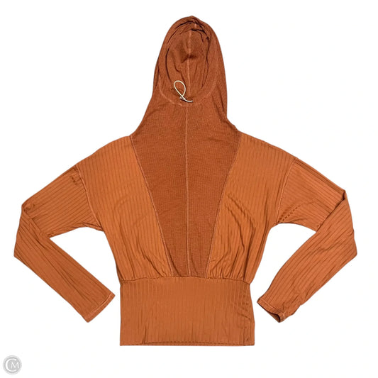 Athletic Sweatshirt Hoodie By Free People In Orange, Size: S