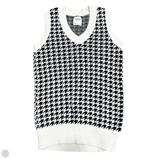 Vest Sweater By Abercrombie And Fitch In Black & White, Size: S