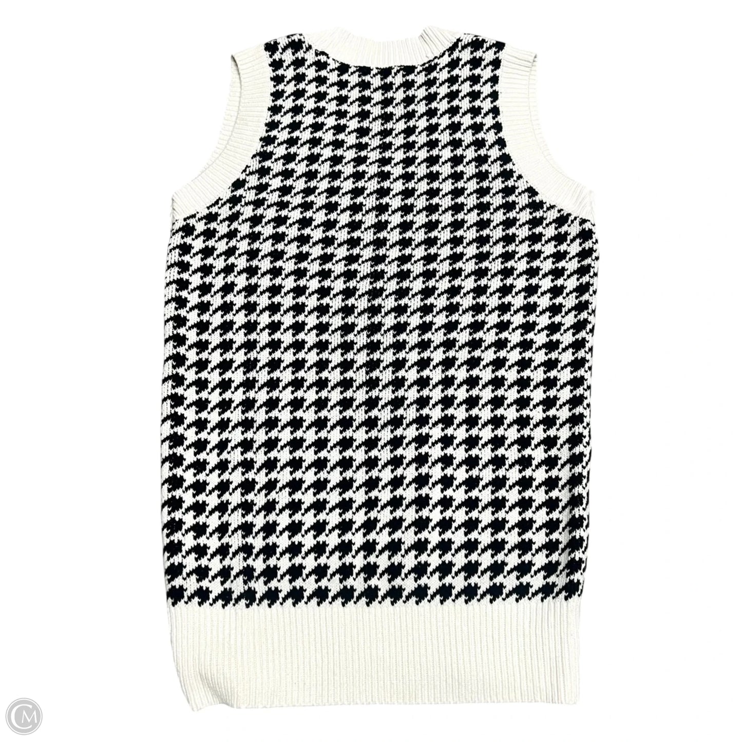 Vest Sweater By Abercrombie And Fitch In Black & White, Size: S